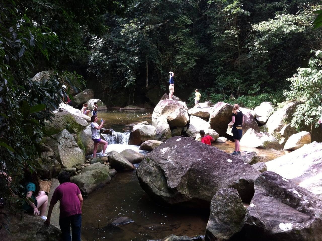 Grace & Lizzie (centre left and right) help with River Clearing duties